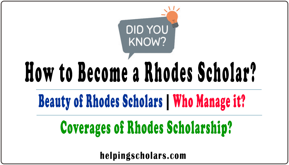 How to Become a Rhodes Scholar at University of Oxford?