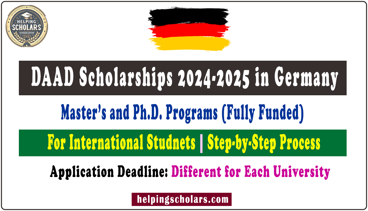 DAAD Scholarship 2024-25 Fully Funded Program in Germany