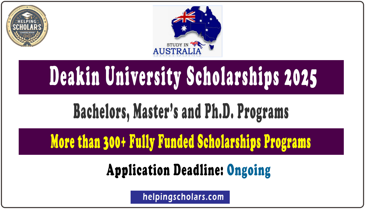 Deakin University Scholarships 2024/25 – Study in Australia