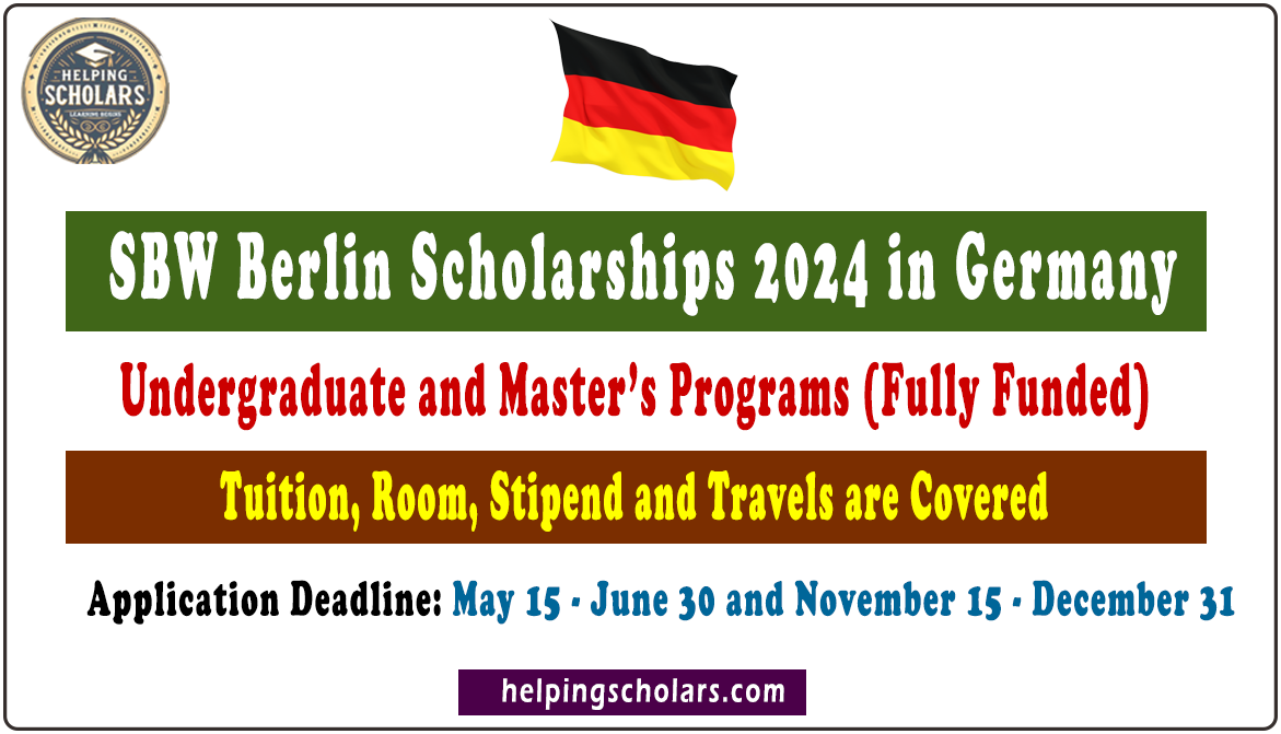 SBW Berlin Scholarship 2024 (Fully Funded) Study in Germany