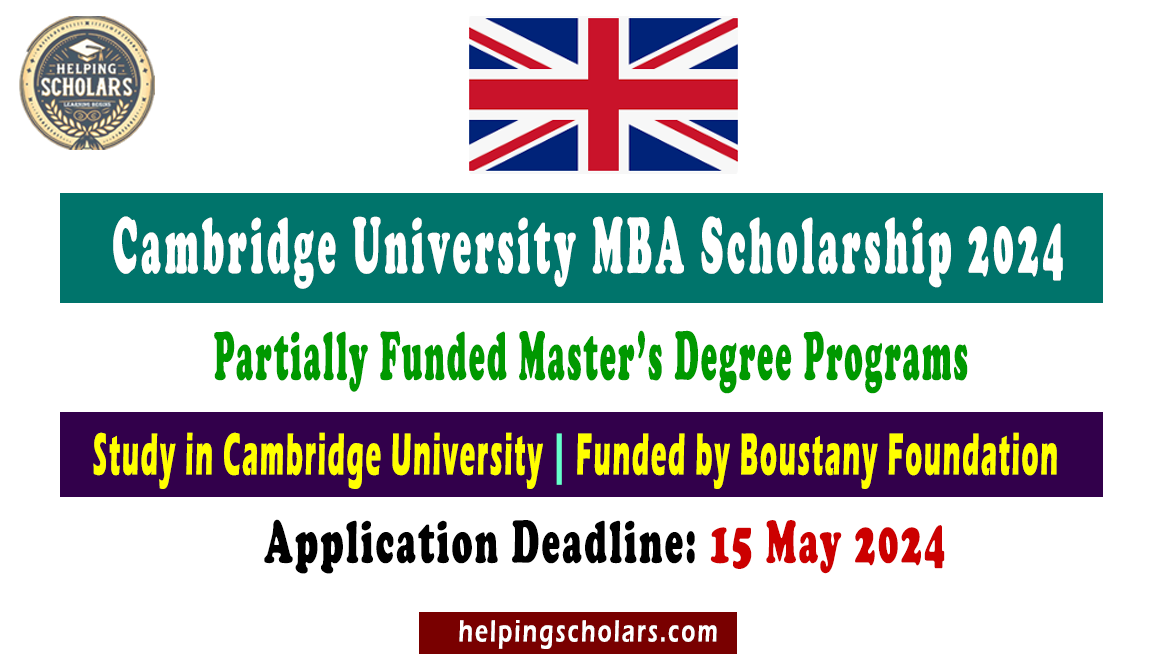 Cambridge University MBA Scholarship 2024 in the UK
