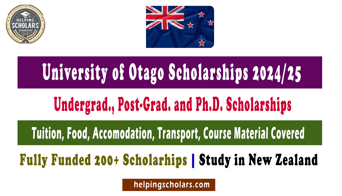 University of Otago Scholarships 2024/25 (Fully Funded)