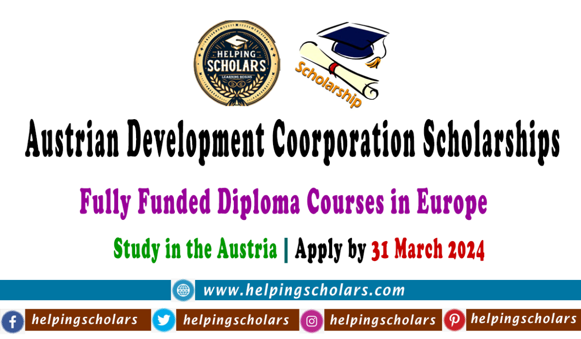 Austrian Development Cooperation Scholarships 2024 in Europe