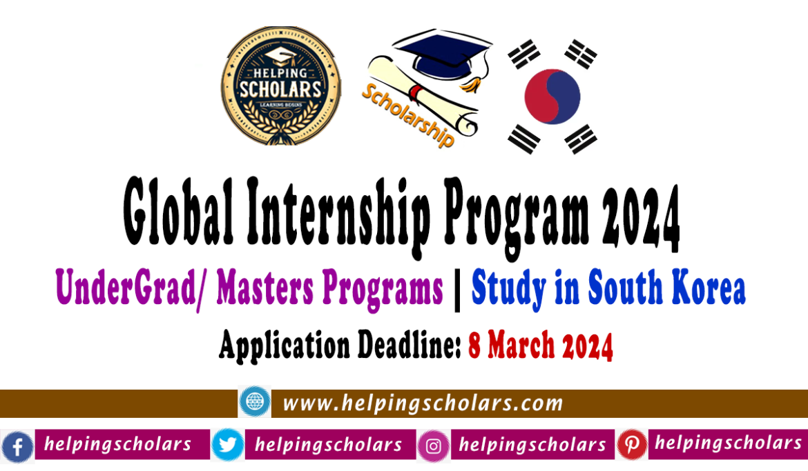 Global Internship Program 2024 in South Korea (GIST)