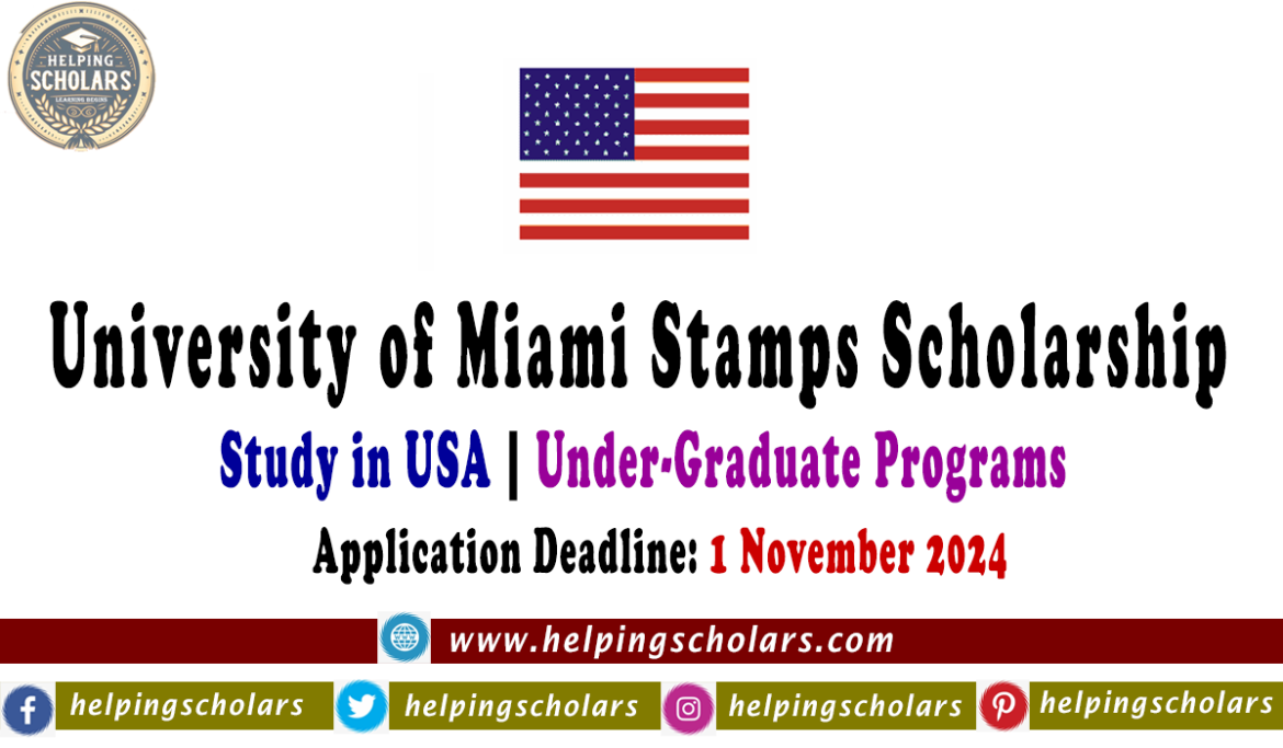 Miami Stamps Scholarship 2024-2025 in the USA