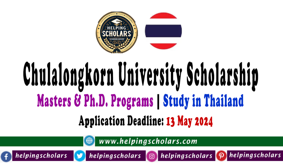 Chulalongkorn University Scholarship 2024 in Thailand
