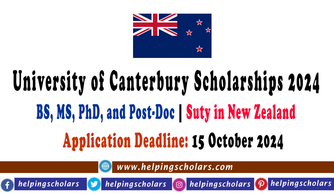 University of Canterbury Scholarships 2024 (Study in New Zealand)