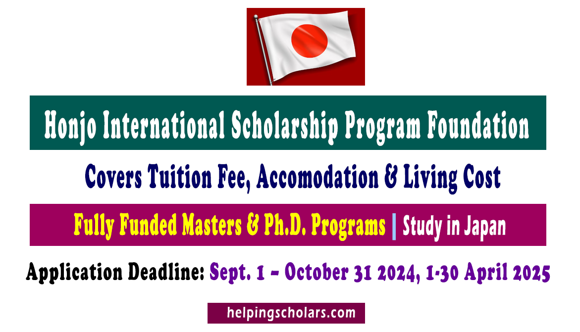 Honjo International Scholarship Foundation 2025 (Fully Funded)