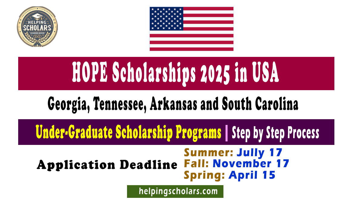 HOPE Scholarship 2025 in USA (Step by Step Process)