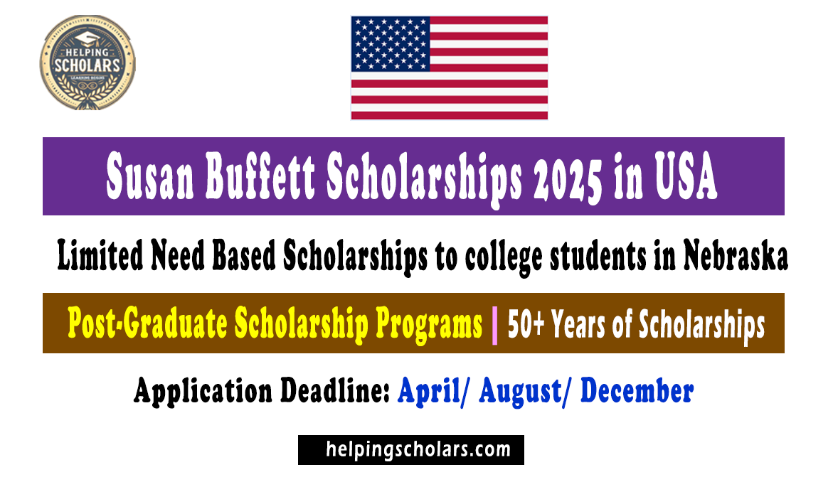 Susan Buffett Scholarship in Nebraska College, USA