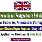 UAL International Postgraduate Scholarships