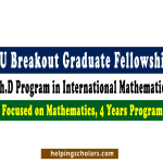 IMU Breakout Graduate Fellowship