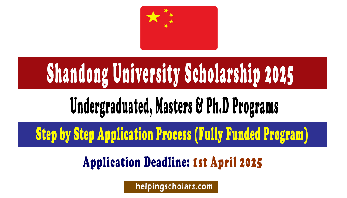 Shandong University Scholarship 2025 in China (Fully Funded)